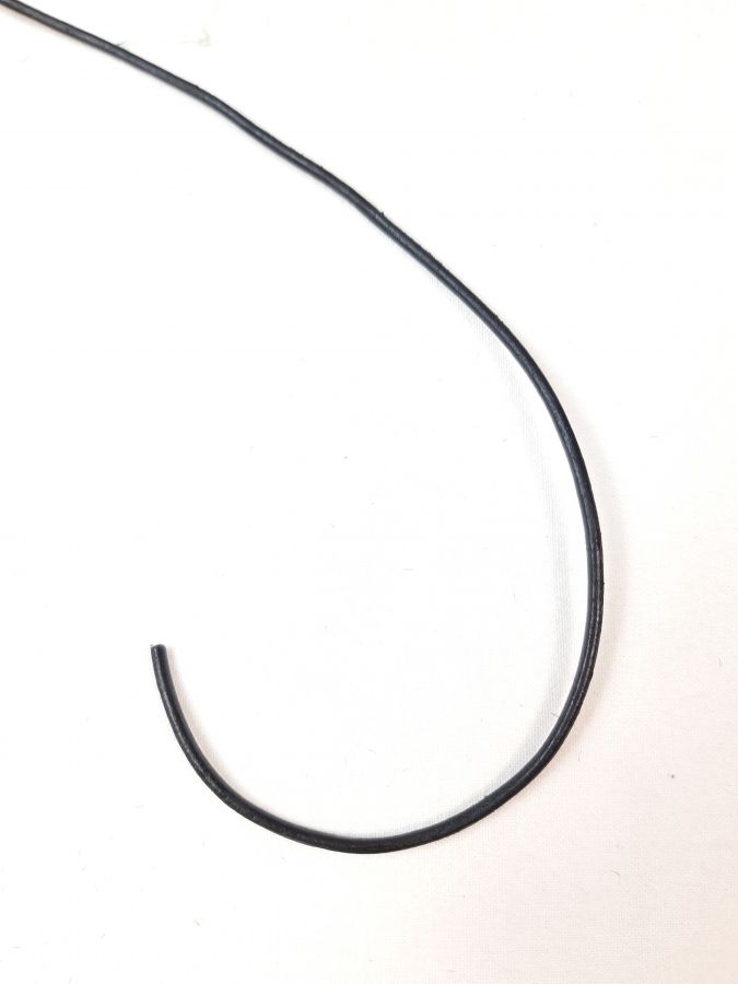 5 m di cavo di cuoio rotondo diametro 2 mm nero