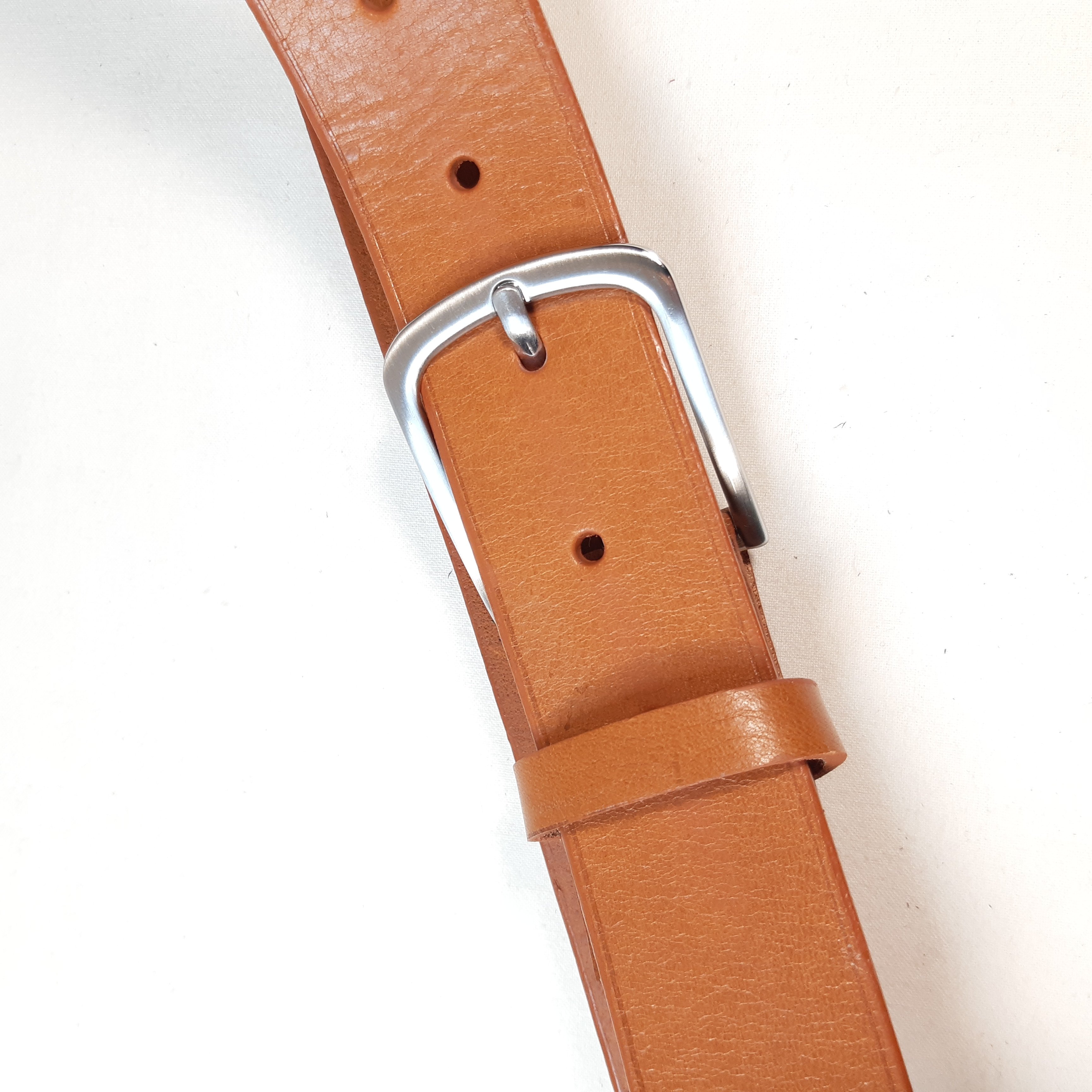 Ceinture cuir coloris havane