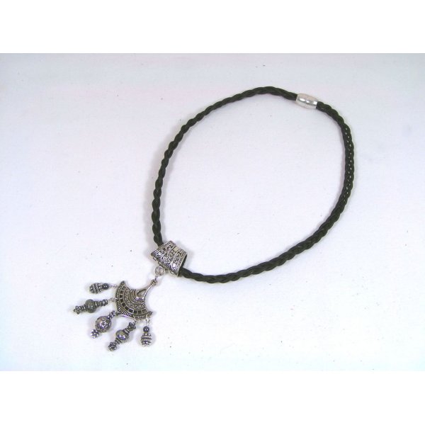 50 m di cordino di cuoio rotondo diametro 2 mm nero