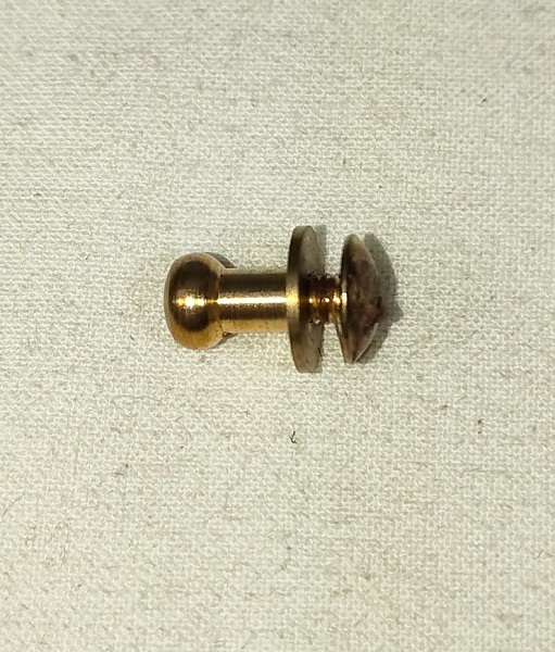 Fermoir m&eacute;tal pour article en cuir : Boutons de col dor&eacute;s