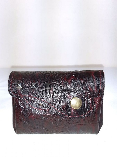 Porte-monnaie r&eacute;tro cro&ucirc;te de cuir imprim&eacute; fa&ccedil;on croco croco