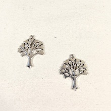 Lot de 2 breloques m&eacute;tal " arbre de vie"