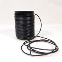 50 m di cordino di cuoio rotondo diametro 2 mm nero