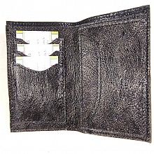 Porte feuilles porte cartes cuir noir